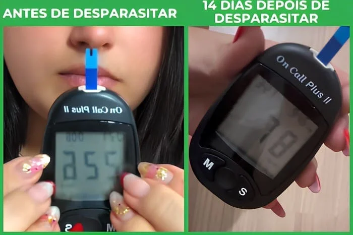 Comparação antes e depois